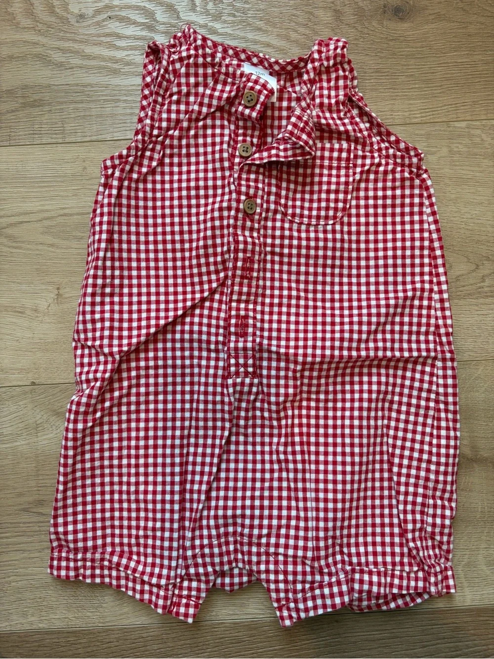 Bundle!! Carter's red gingham romper & children’s place t shirt fish!